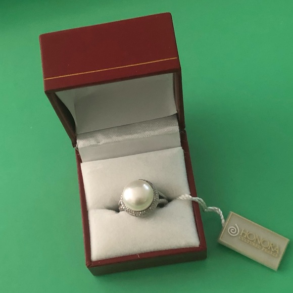 NWT - Cultured Pearl Silver Ring by Honora - Picture 2 of 11